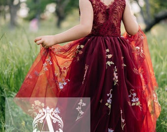 Robe de demoiselle d'honneur bohème : tulle et dentelle, 13 couleurs, mariage rustique