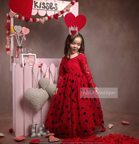 knee length dresses for ladies Farida Red Lace Maxi Dress - US 10 main image 0