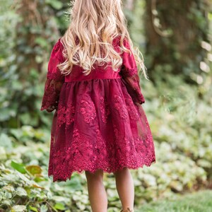 Summer Dress For Baby Girl In Maroon Color main image 1