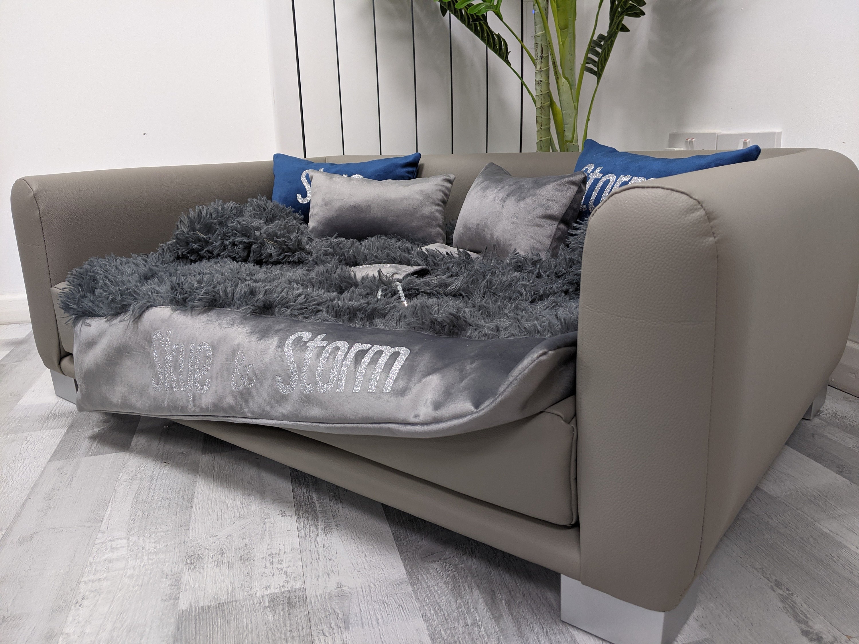 Large Faux Leather Dog Bed Berkley Sofa bed DELUXE with 4 Etsy