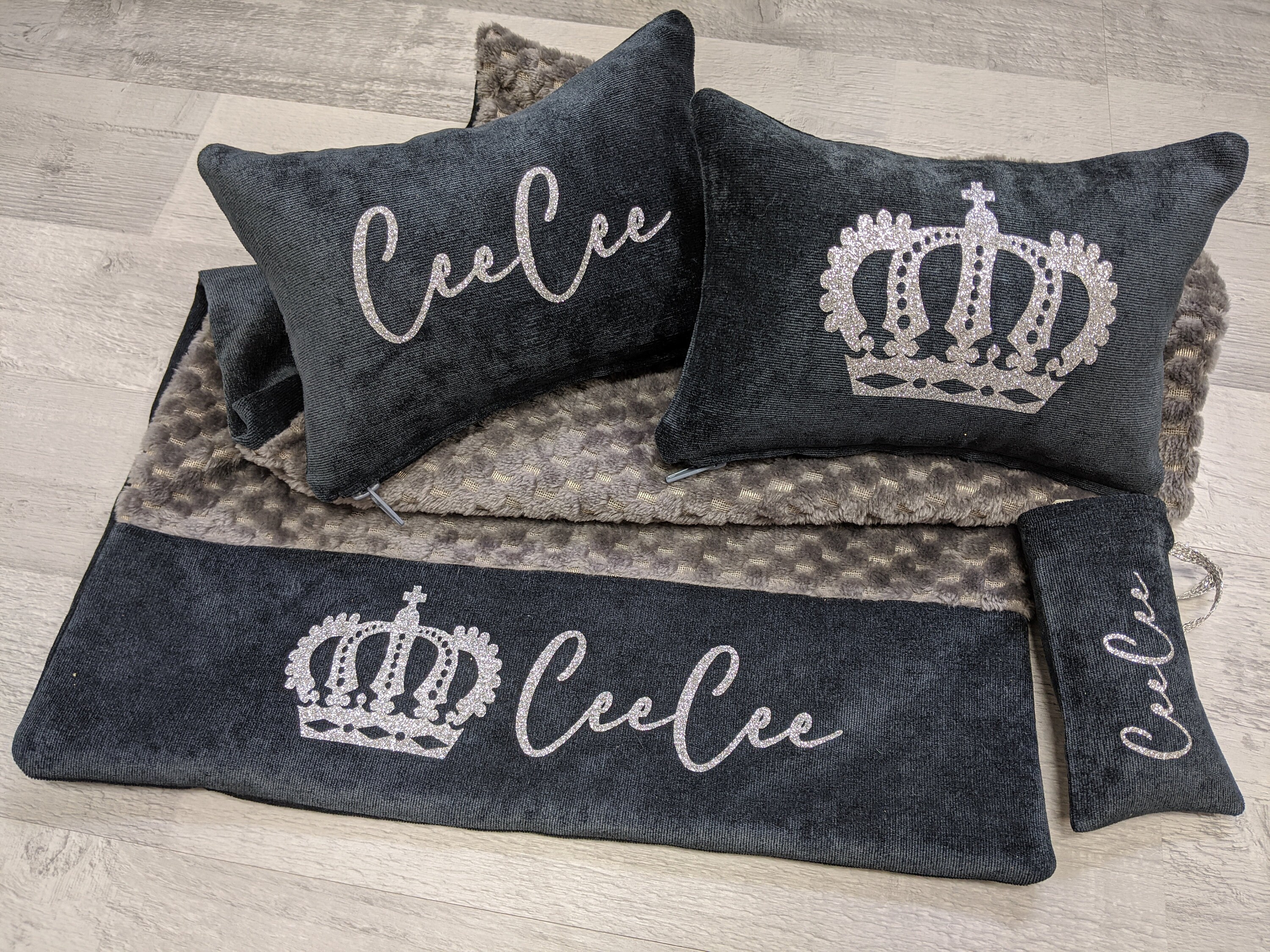 Medium Luxury personalized Dog Blanket set with cuddly soft Etsy