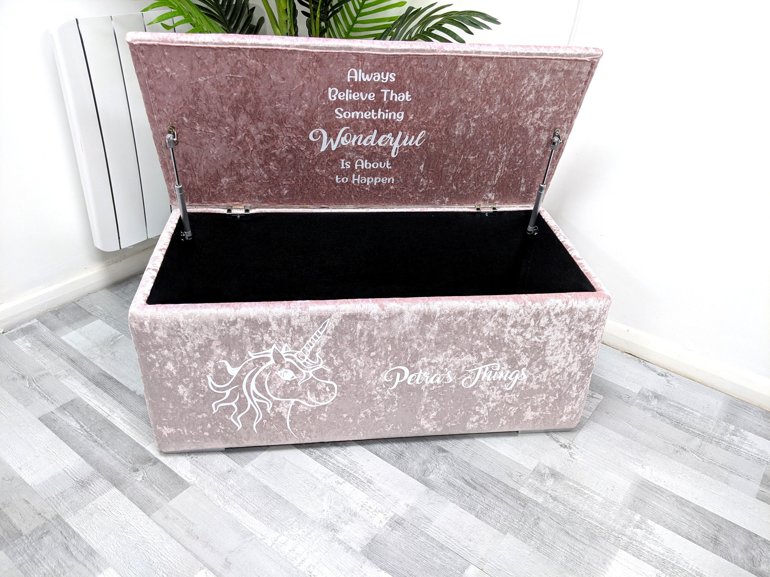 Large Ottoman toy storage /Personalized toy box for girl or Etsy