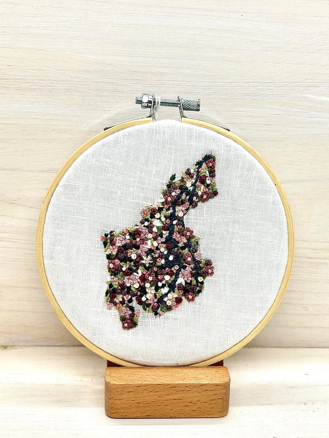 Map of Peterborough Embroidery Etsy