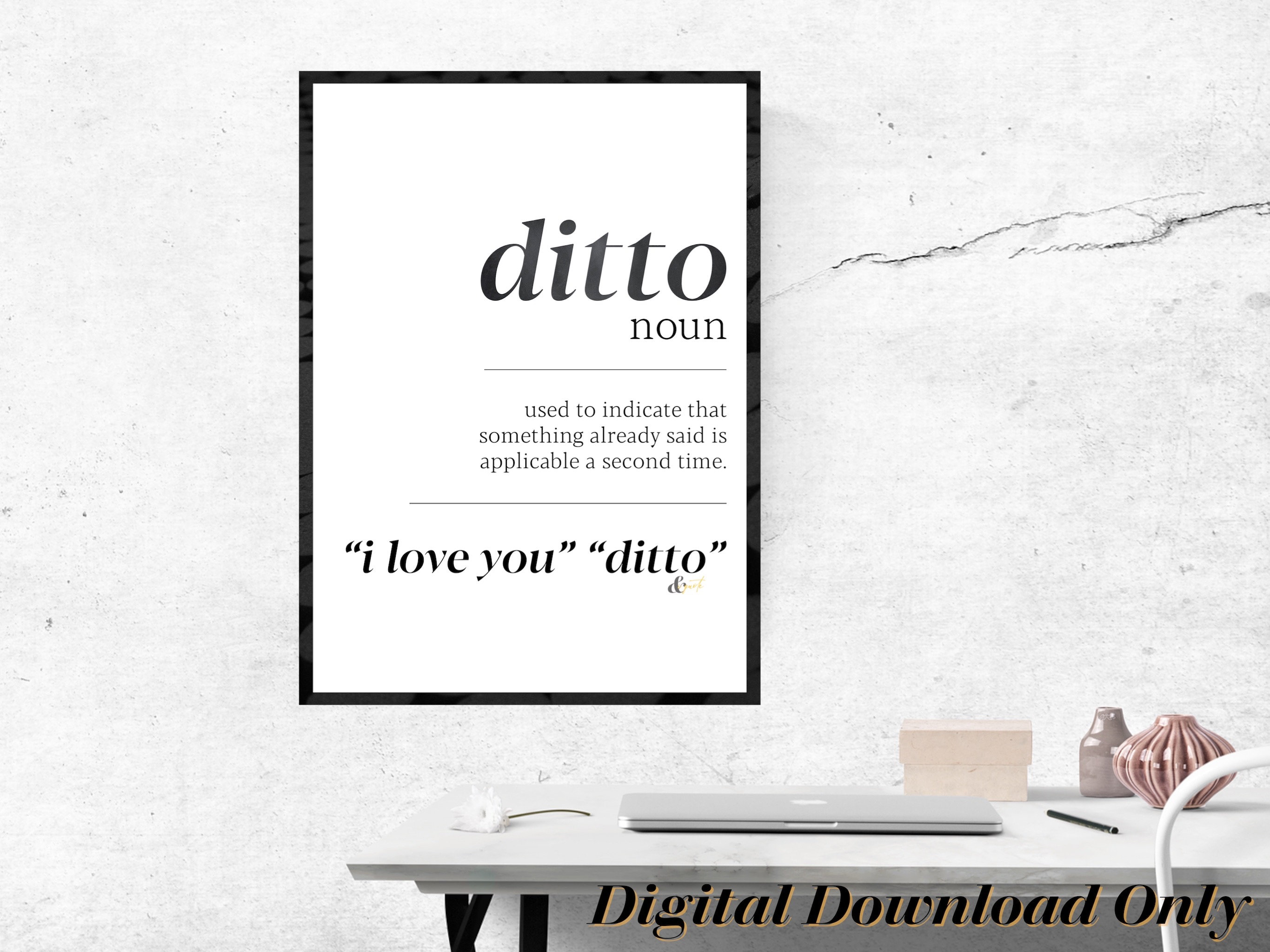 DITTO DEFINITION Ghost Movie Quote Digital Art (Download Now) 
