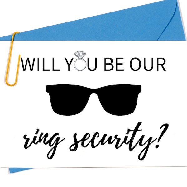 Will You Be Our Ring Security? *Wedding, Ring Security, Ring Bearer, Bridal Party