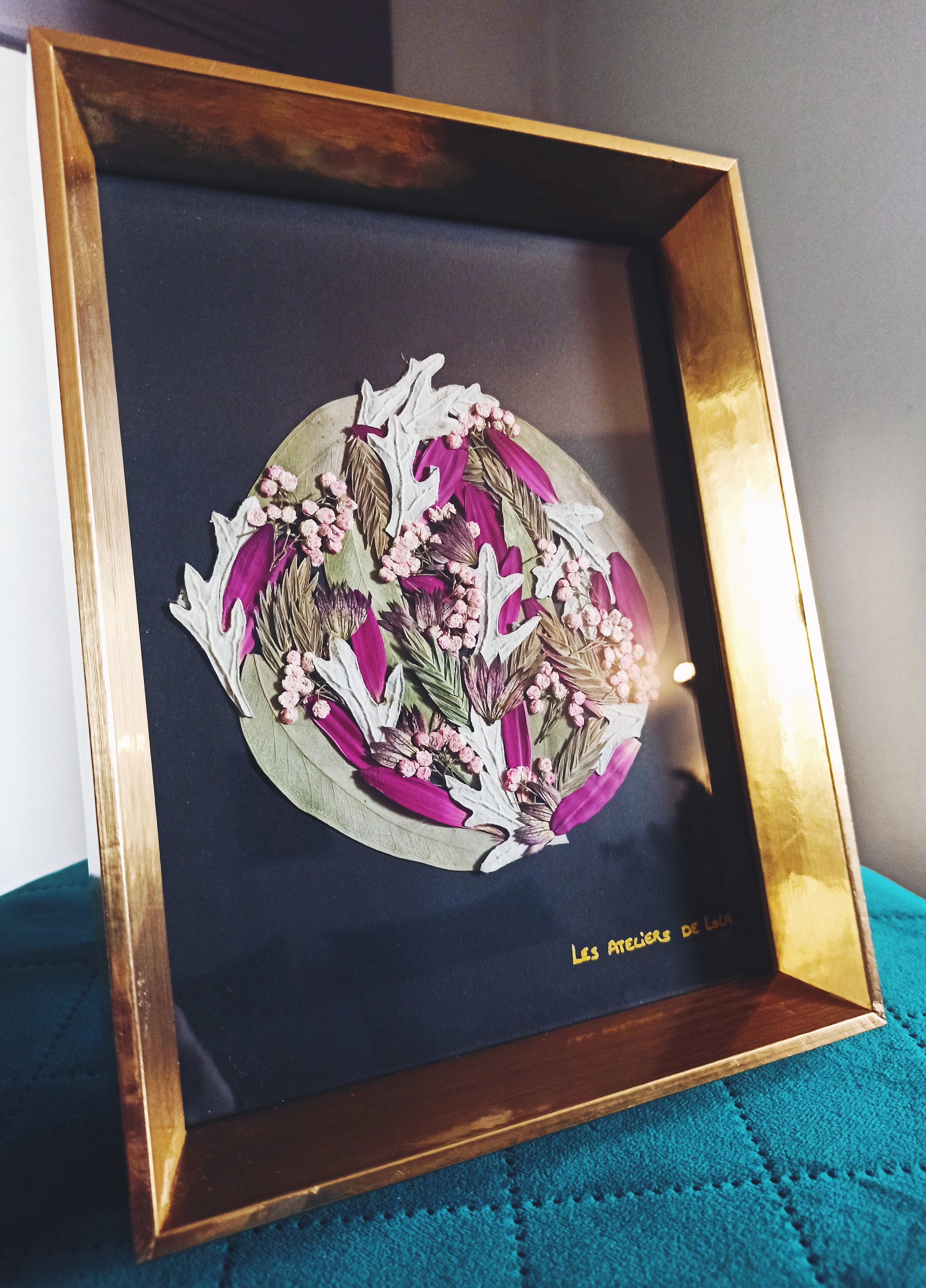 Tableau Herbier en Fleurs Séchées