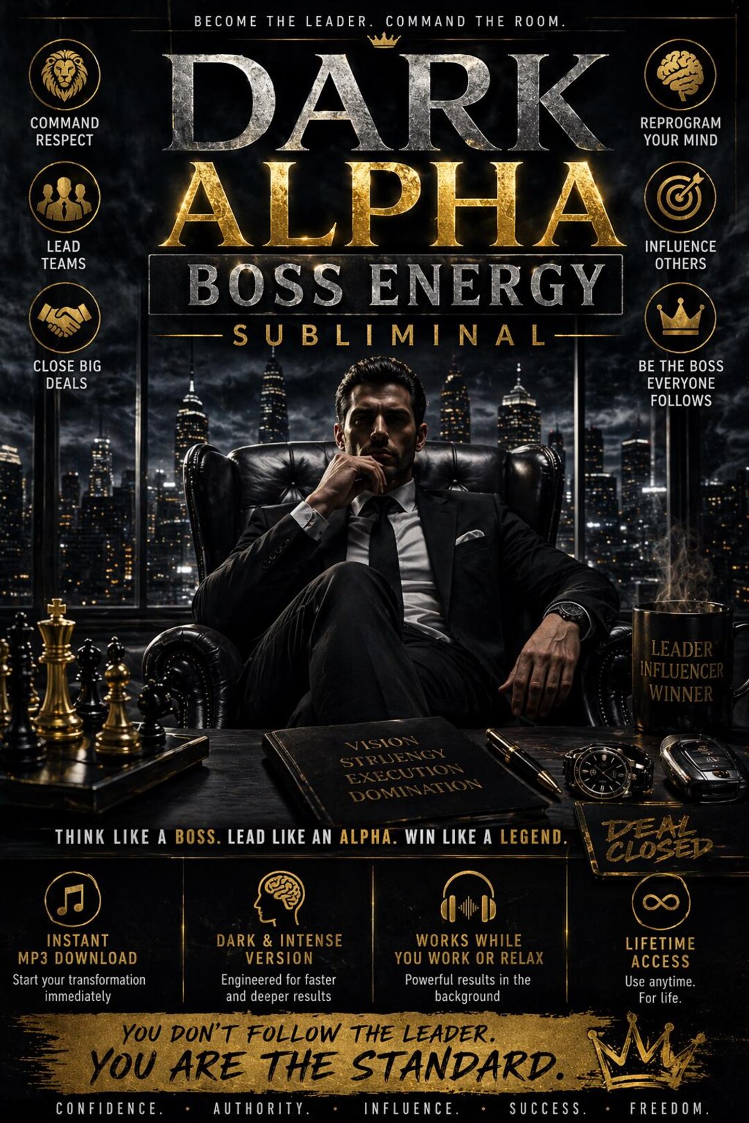Dark Alpha Boss Energy Subliminal – Command Respect Lead Teams & Close ...