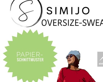 Oversize sweat dress by SIMIJO dress sewing pattern paper pattern