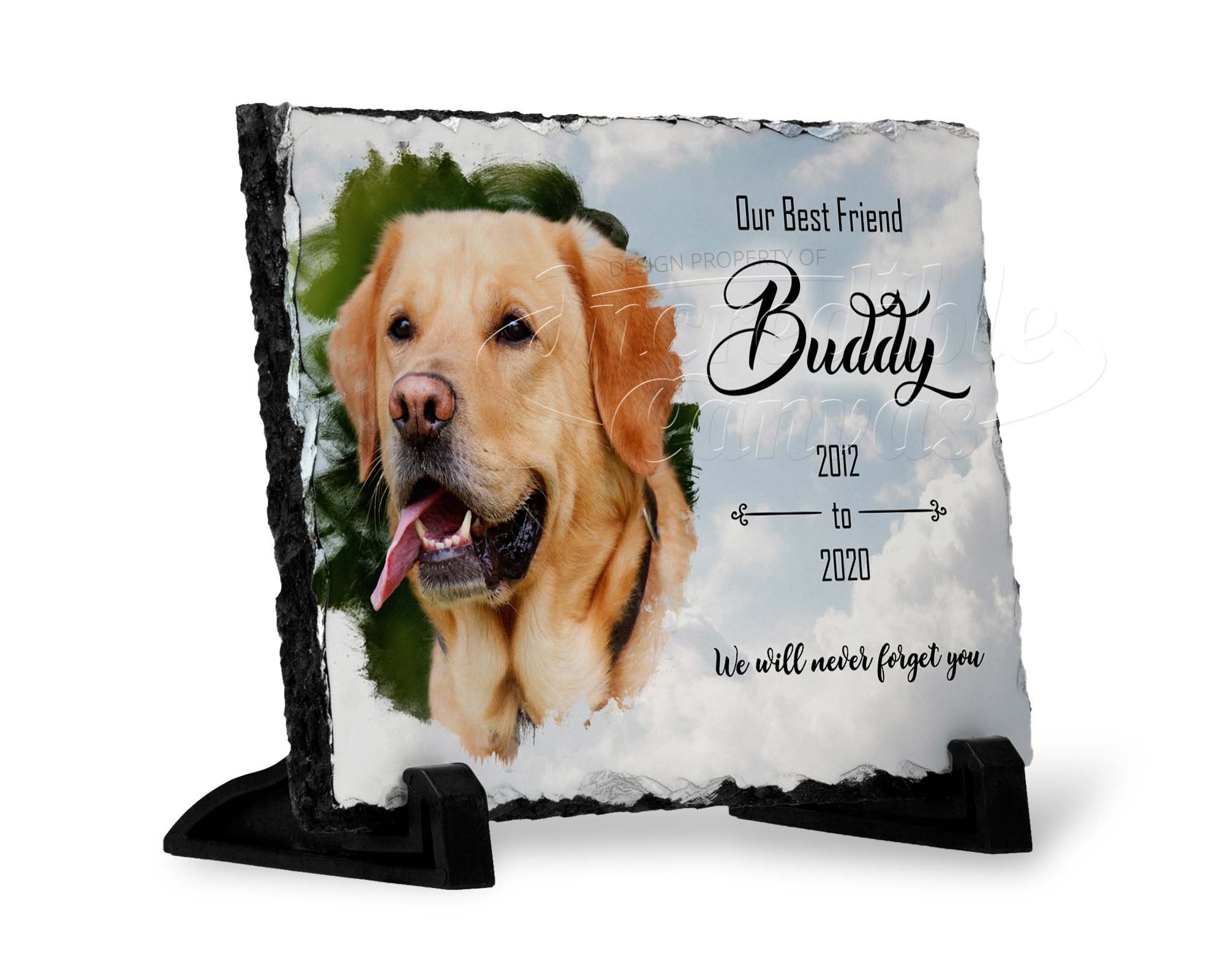 Pet Memorial Slate Plaque Personalized Sympathy Gift for Etsy