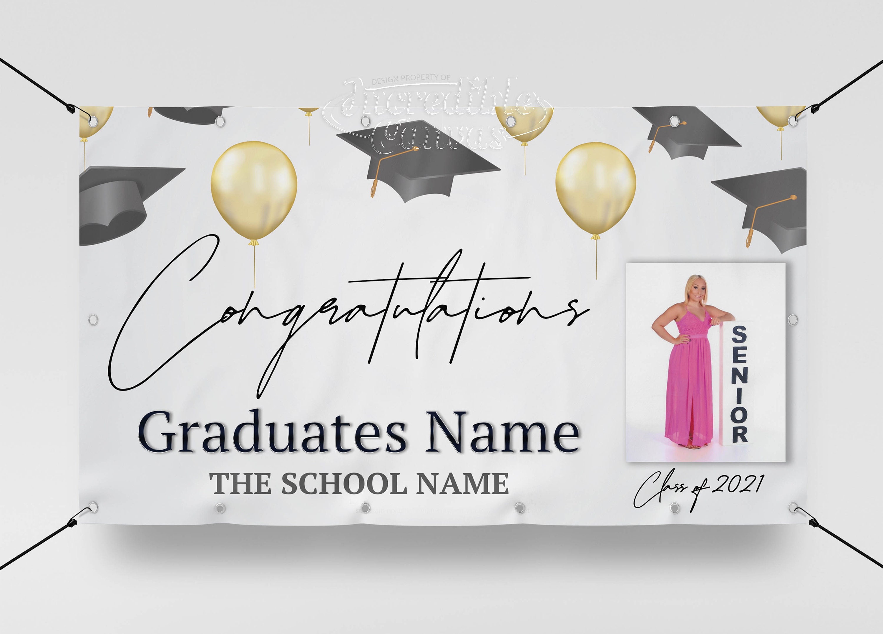 Custom High School Graduation Banner with Your Photo Grad Etsy
