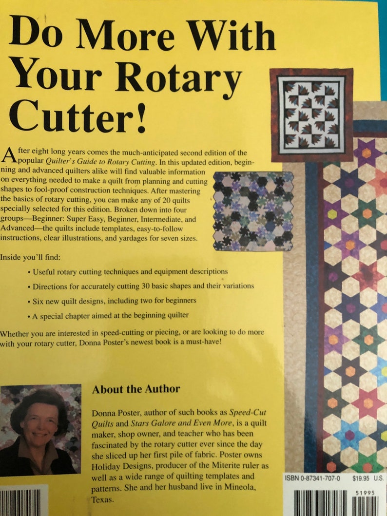 The Quilters Guide to Rotary Cutting by Donna Poster Etsy