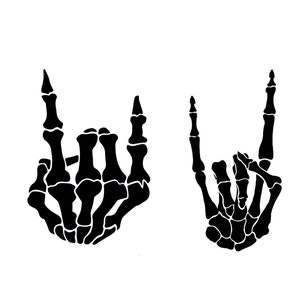 Skeleton Hands - Heart - Stencil