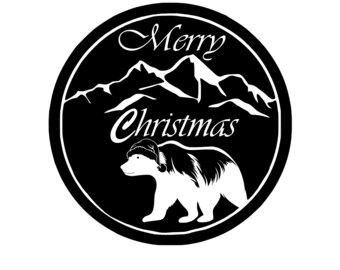 Merry Christmas Bear svg file, Bear SVG, Christmas svg file, Bear svg, Christmas cut file, Christmas Animals svg, Santa hat svg File
