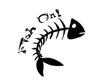 Fish Skeleton Bones SVG, Digital download, Cricut download file, Silhouette cut file, Laser Engraver svg, Funny fishing svg, Fish Saying svg