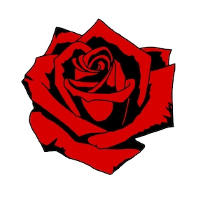 Flor de rosa roja Descargar svg png BMP jpg Archivo de corte, Rosa, Descarga de imágenes prediseñadas, amor, regalo de bodas, Flor de rosa, descargar, silueta cricut