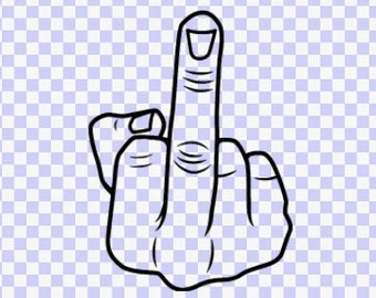 Middle Finger svg, PNG Funny Download, finger Svg Cut File, Cricut silhouette, laptop sticker, Flipping off svg download, F-off svg, bmp