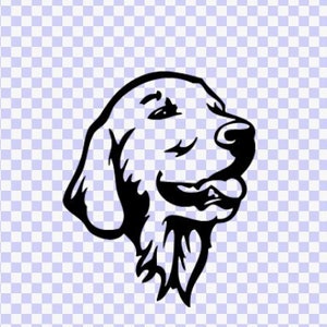 Golden Retriever SVG PNG eps Digitaler Download Hund Vektor Clipart Golden Retriever Kopf Clipart, Golden Retriever Kopf SVG-Dateien für Cricut