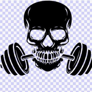 Weightlifting Skull SVG Download Cut File, Weight lifting Sugar Skull Day of the Dead, Silhouette, Clipart, Svg Vector, svg, barbell svg