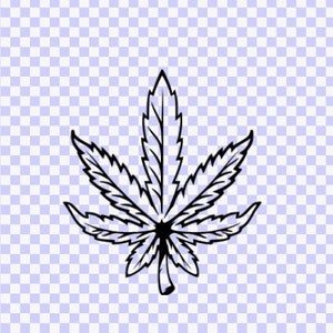 Thin Pot leaf SVG Download, SVG files Cricut, Svg files for Silhouette, pot leaf svg silhouette