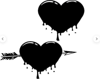 Bleeding Arrow Heart bundle Scarica Svg png Cut file Heart download, love, valentines svg, download, cricut svg silhouette, Heart arrow