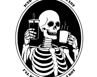 Skeleton Coffee Svg Etsy
