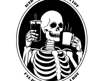 Skeleton Coffee Svg Etsy