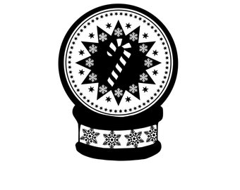 Candy cane Snow Globe SVG, Digital Download, Winter SVG, Christmas Snow Globe Cut File, Winter Svg, Snow Svg, Christmas Clipart, Snow Png