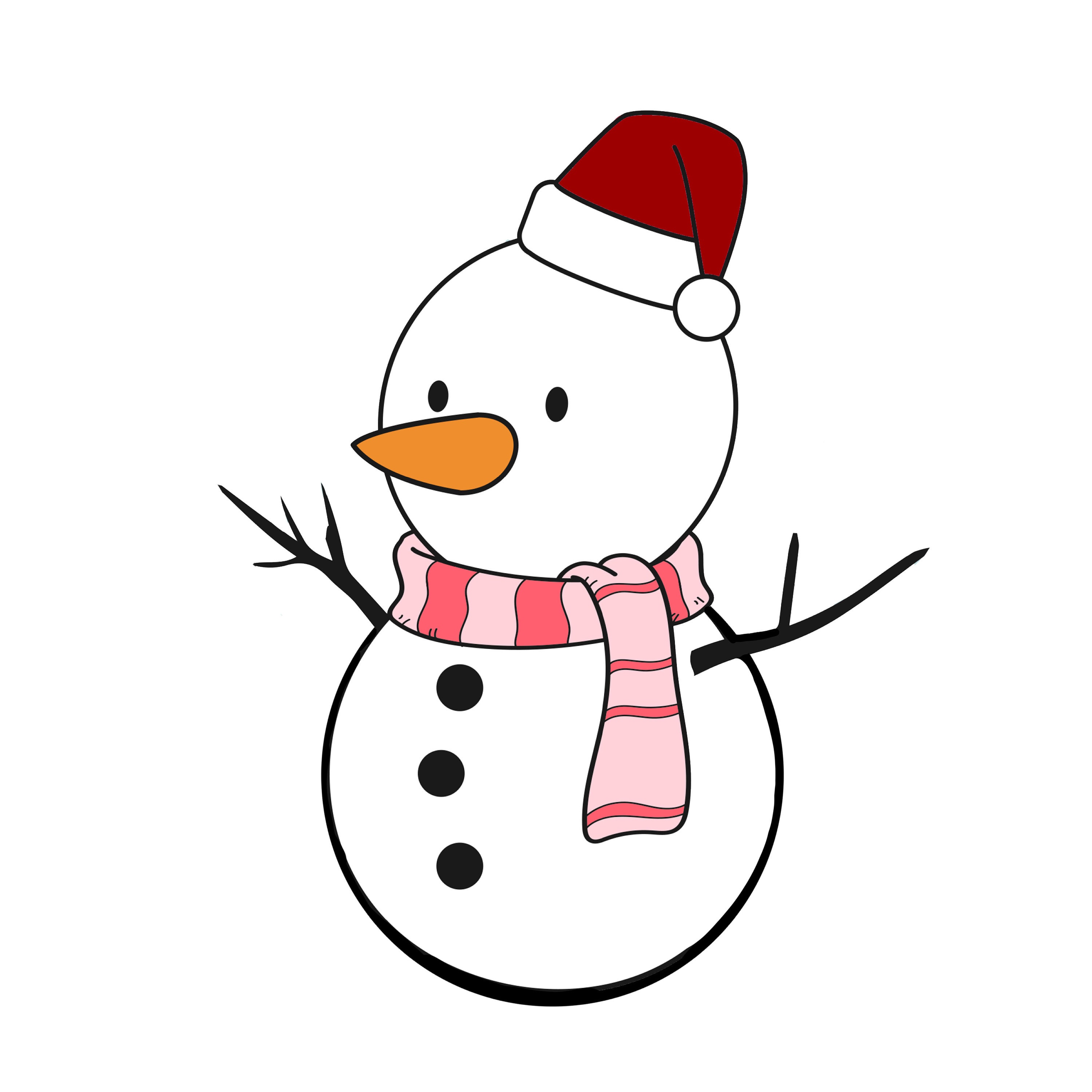 Modele Bonhomme De Neige A Imprimer Noël Bonhomme de neige Couleur PNG JPG instantané numérique - Etsy Canada