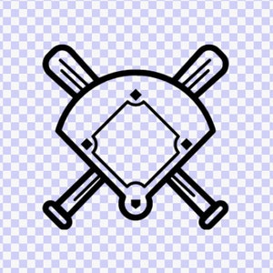 Battes de baseball et Diamond Instant Download SVG, PNG, téléchargement numérique, Baseball SVG pour cricut cutter, baseball png, conception de baseball