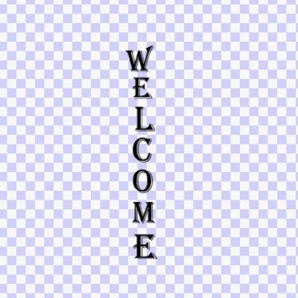 Welcome SVG, Vertical, Algerian font