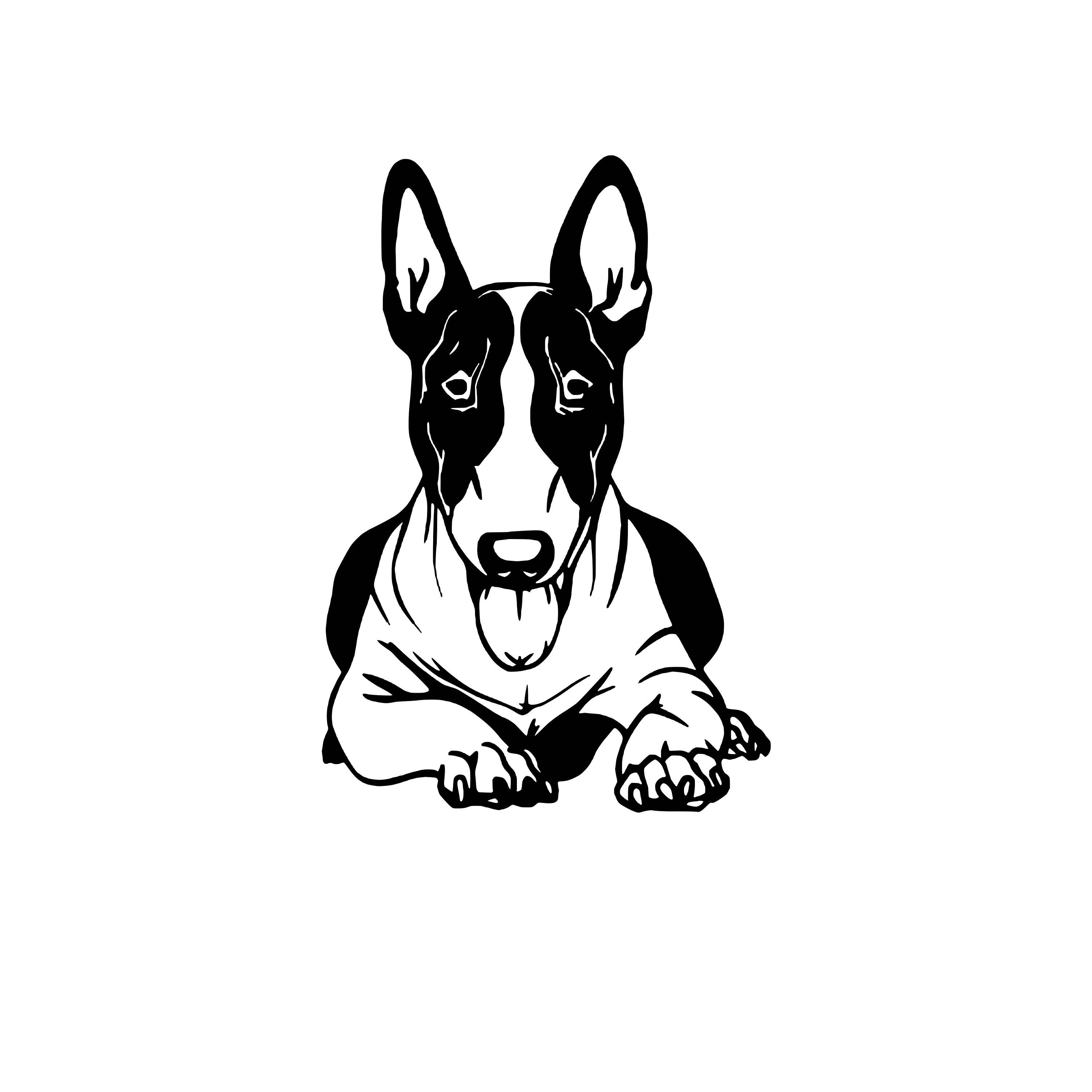 Bull Terrier Svg Download, Dog Svg, Bull Terrier Vector Clipart