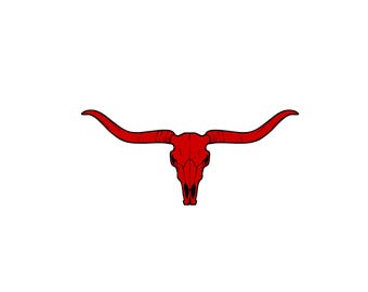 Texas Red Cow Skull Svg Download, horn Skull Svg,  Horn Skull png, Desert Cow Skull jpg, Western Bull Skull head skull