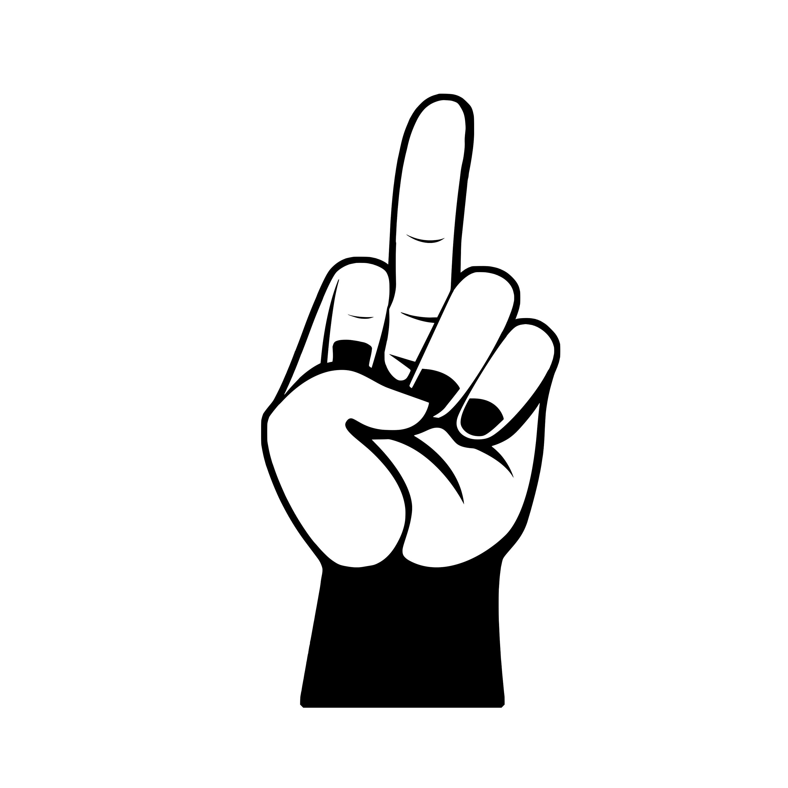 人間の中指のSVG、PNGの面白いダウンロード、指のSVGカット