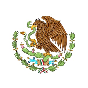 Estados Unidos Mexicanos colore SVG download, download digitale Stemma del Messico Svg, Bandiera nazionale del Messico Aquila messicana SVG, Messico SVG,