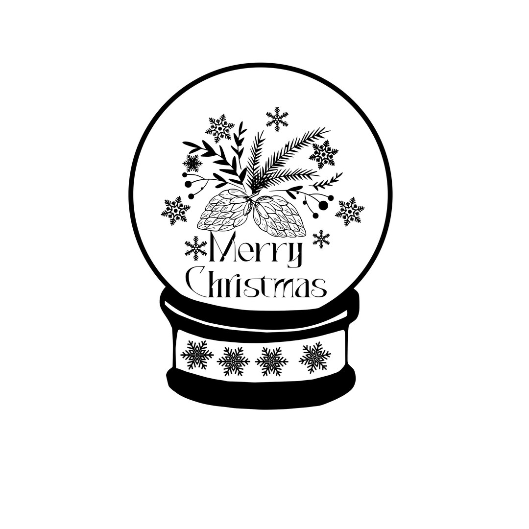 Snow Globe SVG, Digital Download, Winter Scene SVG, Christmas Snow