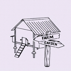 Galinheiro svg fazenda Sign Svg PNG Instant Digital Download, Silhueta, Cricut, jardim svg, Frango svg, Fazenda svg, Galinheiro pic