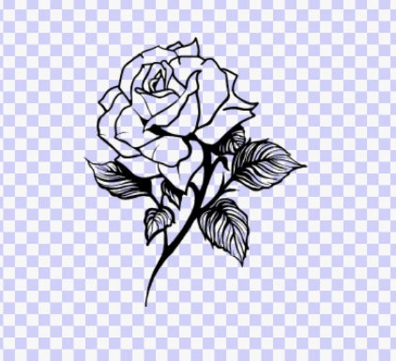 Black rose Silhouette, Svg Rose Free, leaf, monochrome, sticker