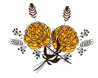 Fichier SVG souci, fichier SVG fleurs floral, western country, cempasuchil fleur Dia De los Muertos, jour des morts, clipart souci