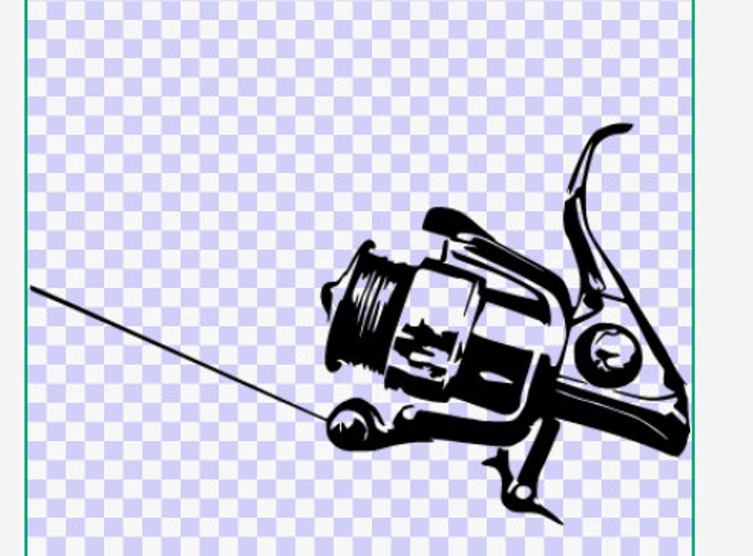 Fishing Reel Line SVG PNG Vector File Transparent Silhouette Cut