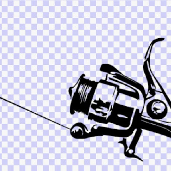 Fishing Reel Line SVG PNG vector file transparent silhouette cut file crank svg download Sport Fishing Fish Svg, Cricut Svg, Clip art fish