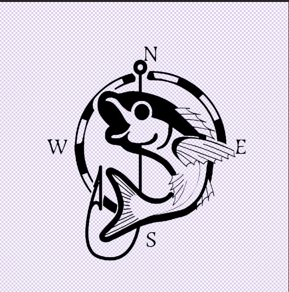 Fishing Compass Digital Download PNG SVG Camping Files for - Etsy