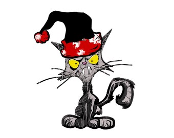 Christmas Cat SVG PNG Download, cat clipart, files for cricut, Christmas Sublimation download, Meowy Christmas Svg, Cat clipart, Card Making