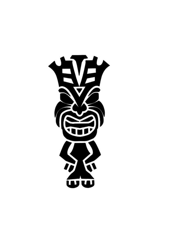 Polynesian Tiki Vinyl Decal Window Sticker Cup Tumbler Tribal | Etsy