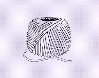 yarn Ball png Descarga digital, hilo svg, bola de hilo svg, cricut SVG archivo de corte, archivo de silueta Descarga de imágenes prediseñadas