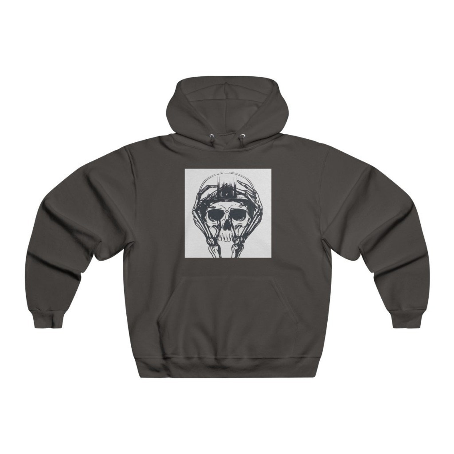 Men's Lost Skull Hooded Sweatshirt Skull Hoodie Bunk Etsy