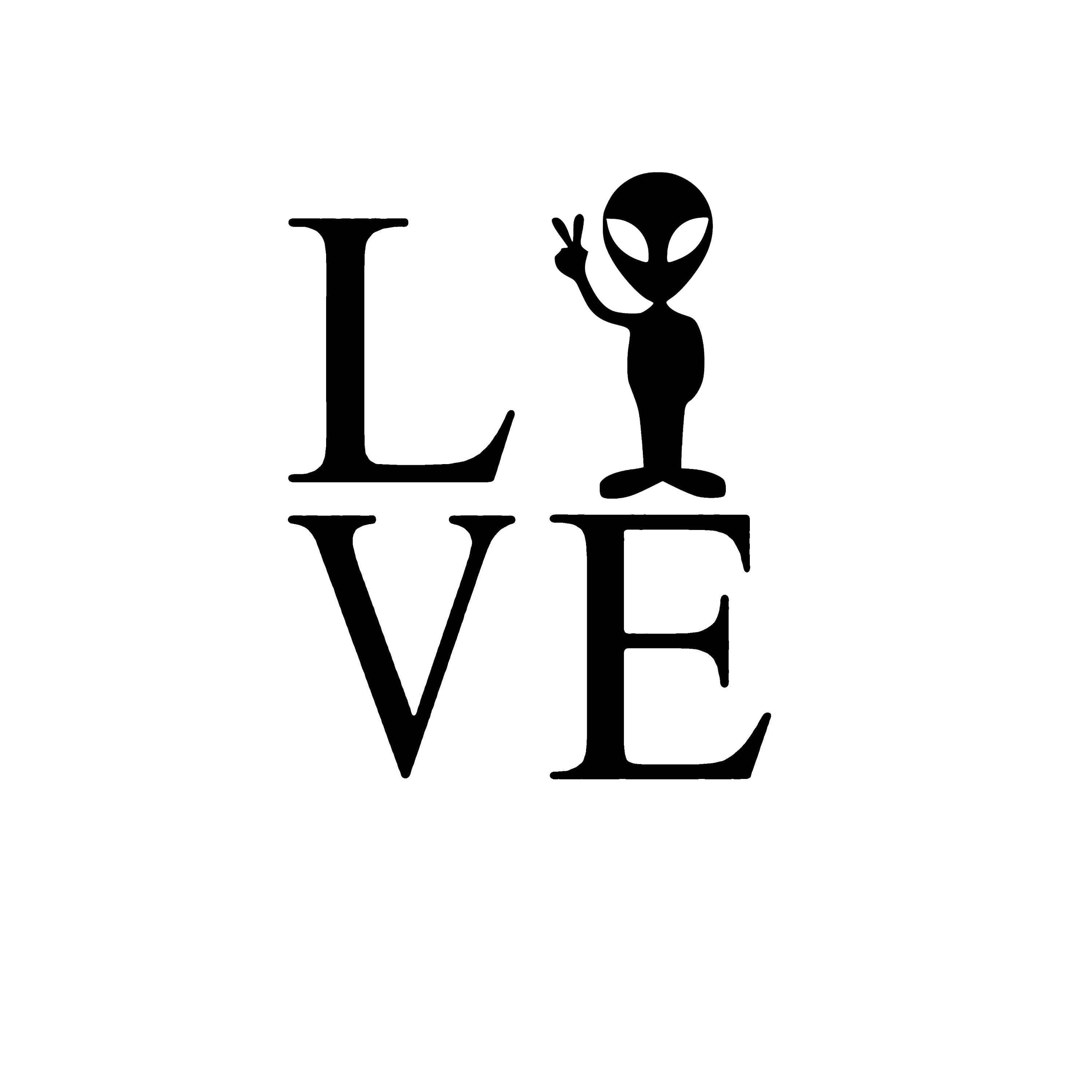 Alien Peace Love SVG Download, SVG Files for Cricut, Svg Files for ...
