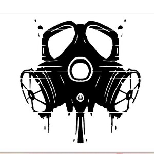 biohazard Mask Instant Digital Download Svg png Cut file chemical biohazard mask Clip art download Cricut silhouette cut file picture file image 3