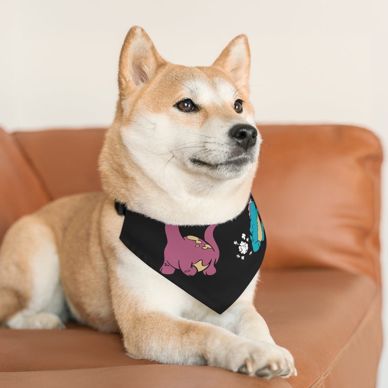 Cute dog pet bandana pet Dino Toots Dog Bandana nylon Collar Cute dog gift Adjustable nylon collar cute Dog scarf Bandana collar Dog