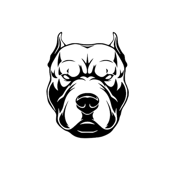 Pitbull Bully Dog Face Download Svg Png Hiking Pittie Dogs 