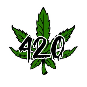 420 Grünes Topfblatt PNG Download, Png Dateien Cricut, Dateien für Silhouette, digitaler Download, Png Design, Cricut Dateien, Topfblatt Silhouette